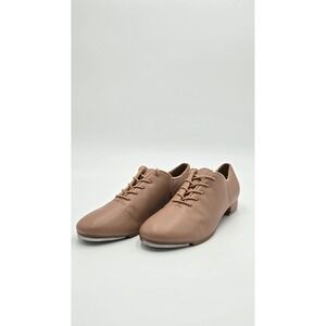 So Danca SD Tech Tap Shoes Mens 8 Tan Leather Lace-Up Made in Dominican Republic